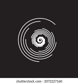 Spiral vector Illustration. Abstract swirl form with dots. Tornado vector illustration. Top view. Spiral background. Business spiral background. Technology spiral background. Swirl background