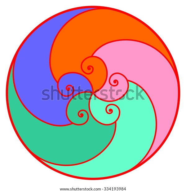 Spiral Vector Illustration Math Art Logo Stock Vector (Royalty Free