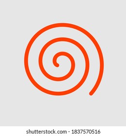 Spiral vector illustration. orange. simple

