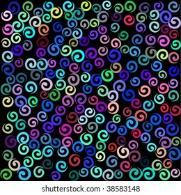 Spiral vector retro pattern