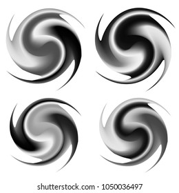Spiral vector. Round cycle icons, paints wrapped in the side.