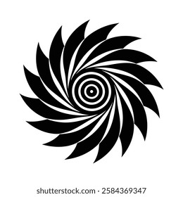 Spiral vector silhouette illustration ornament