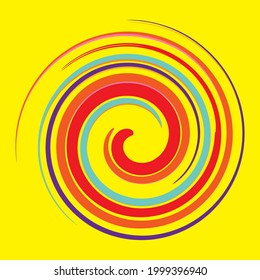 Spiral, volute, helix abstract vector illustration design element. Swirl, twirl, vortex element