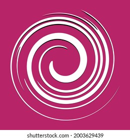 Spiral, volute, helix abstract vector illustration design element. Swirl, twirl, vortex element