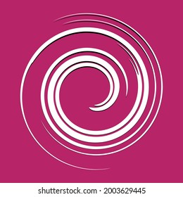 Spiral, volute, helix abstrakte Vektorgrafik Design Element. Drehmoment, Wirbelkörper