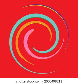 Spiral, volute, helix abstract vector illustration design element. Swirl, twirl, vortex element