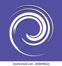 Spiral, volute, helix abstract vector illustration design element. Swirl, twirl, vortex element