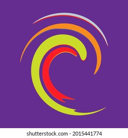 Spiral, volute, helix abstract vector illustration design element. Swirl, twirl, vortex element