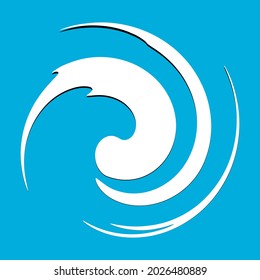 Spiral, volute, helix abstract vector illustration design element. Swirl, twirl, vortex element