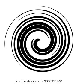 Spiral, volute, helix abstract vector illustration design element. Swirl, twirl, vortex element