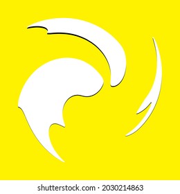 Spiral, volute, helix abstract vector illustration design element. Swirl, twirl, vortex element