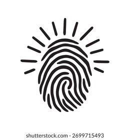 Logotipo de impressão digital do vórtice espiral mostrando o movimento de profundidade e a essência humana