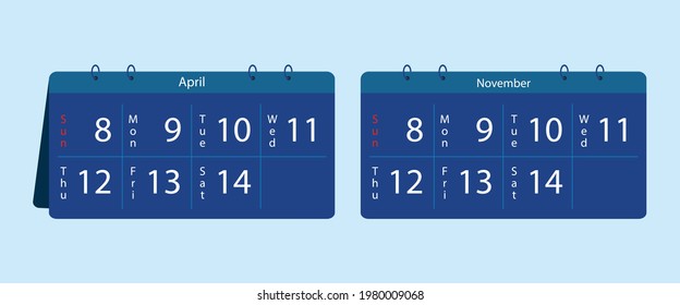 Spiralwandkalender oder Spiralständer Vektorgrafik.