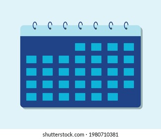 Spiral wall calendar. vector illustration. 