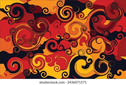 spiral warm color for wallpaper or background