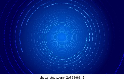 Onda espiral de pontos. Espiral de vetor de meio-tom pontilhado giratório. Historial psicodélico hipnótico.