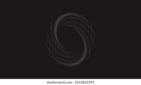 Fondo abstracto del ritmo de la onda de sonido de la línea dinámica del zigzag espiral