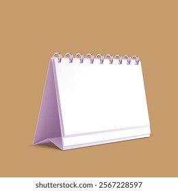 Spiral-bound calendar with a clean and modern design, showcasing visible metal binding at the top. Ideal for desk setups, monthly planning, or creative scheduling layouts.