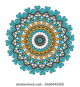 Spiraling through the Dynamic Energy of a Multicolored Mandala