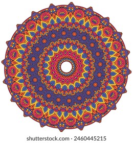 Spiraling through the Dynamic Energy of a Multicolored Mandala