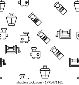 Spiralizer Kitchenware Vector Seamless Pattern Thin Line Illustration