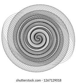 spirally, rotating shapes. abstract geometric forms, elements 