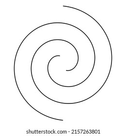 Spirally shape. Swirl, twirl, whirl and twirl vector design element. Billowy, curved lines