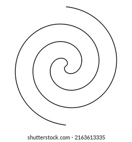 Spirally shape. Swirl, twirl, whirl and twirl vector design element. Billowy, curved lines