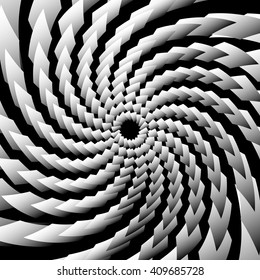 Spirally, swirly backdrop, pattern. Grayscale abstract illustration