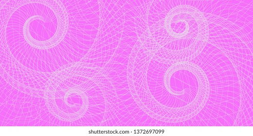 Spirals. Background of geometric shapes. Texture of the twisted spirals. Vector graphics