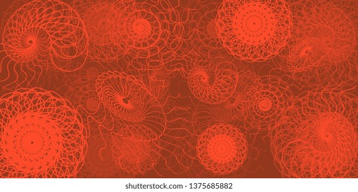 Spirals. Background of geometric shapes. Texture of the twisted spirals. Vector graphics