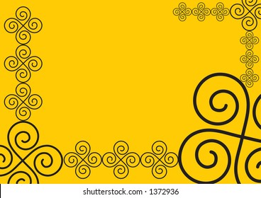 Spirals flower abstract background illustration