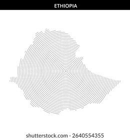 Spirals form an intricate design symbolizing Ethiopian heritage.