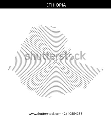 Spirals form an intricate design symbolizing Ethiopian heritage.