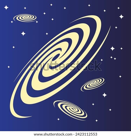Spirals Galaxy with Space Background