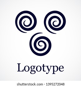 Spirals pattern, contour design. May be used as logo.