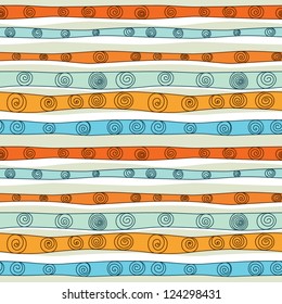 spirals seamless pattern, vector