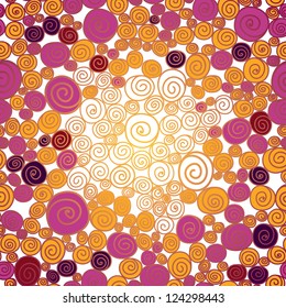 spirals seamless pattern, vector
