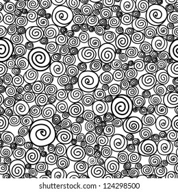 spirals seamless pattern, vector