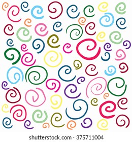 Spirals set vector illustration