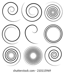 Spirals with stroke profile