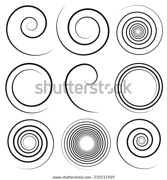 Spirals Stroke Profile Stock Vector (Royalty Free) 210115969 | Shutterstock