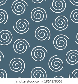 Spirals, swirls seamless pattern. Great for printing, clothing. Vector illustration.