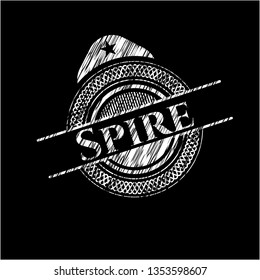 Spire written on a chalkboard