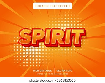 spirit 3D text effect template
