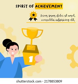 Spirit of achievement vector illustration