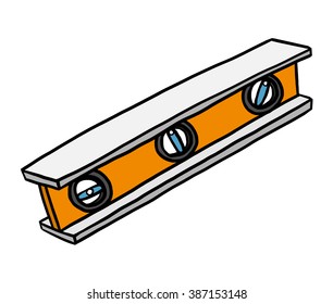spirit balance tool / cartoon vector and illustration, hand drawn style, isolated on white background.