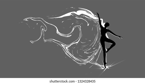 spirit of ballet,vector illustration ,
