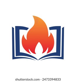 Spirit Book logo designs, Motivation Book logo designs, Hot Learn logo designs vector