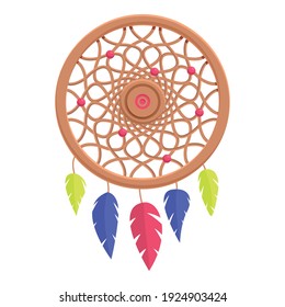 Spirit dream catcher icon. Cartoon of spirit dream catcher vector icon for web design isolated on white background